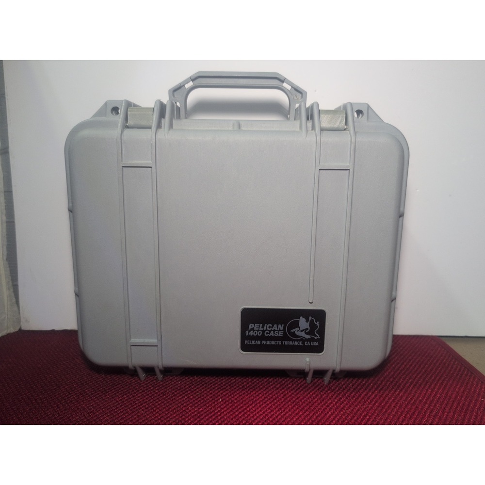 Pelican 1400 14in Hard Shell Case with Foam Watertight Lockable Camera Gun Case